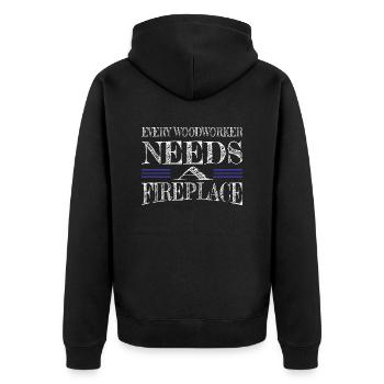 Charpentier Blagues Tshirts Cutter Citation Drôle - Veste à capuche bio Premium Unisexe - noir - Dos - Nico (187cm)