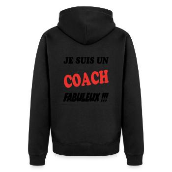 Coach - Veste à capuche bio Premium Unisexe - noir - Dos - Nico (187cm)