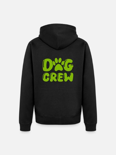 dog pfote crew 01 - Unisex Premium Bio Zip Hoodie - Schwarz