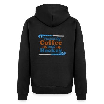Floorball Hockey Hockey Joueurs de hockey Hockey Café - Veste à capuche bio Premium Unisexe - noir - Dos - Nico (187cm)