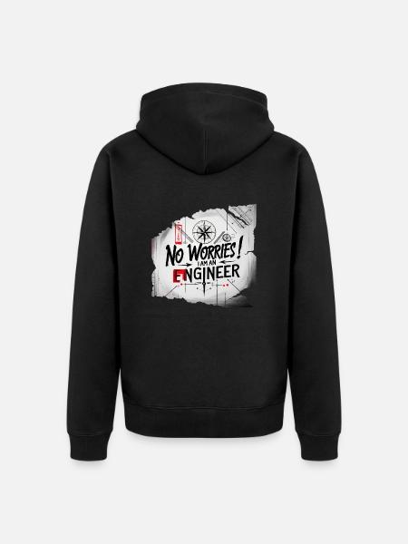 ein Ingenieur - Unisex Premium Bio Zip Hoodie - Schwarz