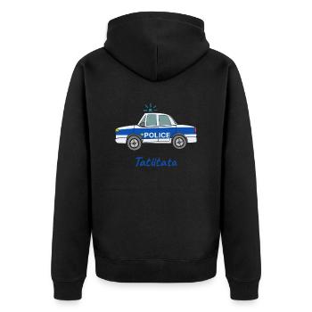 Police Enfants Motif Tatütata Garçon Fille Héros - Veste à capuche bio Premium Unisexe - noir - Dos - Nico (187cm)