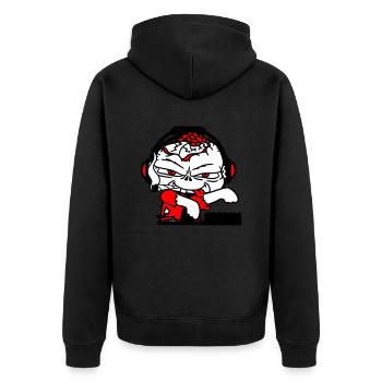 Zombie Monster DJ Horreur Mixer Musique de fête - Veste à capuche bio Premium Unisexe - noir - Dos - Nico (187cm)