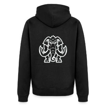 Éléphant mammouth - Veste à capuche bio Premium Unisexe - noir - Dos - Nico (187cm)