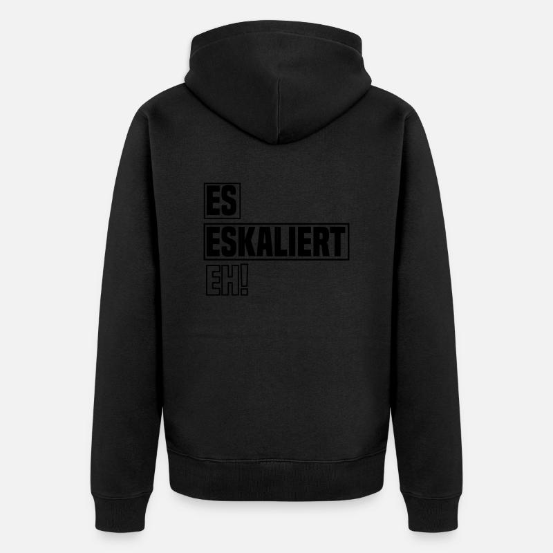es eskaliert eh - Unisex Premium Bio Zip Hoodie - Schwarz