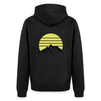 Montagnes Montagnes Montagnes 1 - Veste à capuche bio Premium Unisexe - noir - Dos - Nico (187cm)