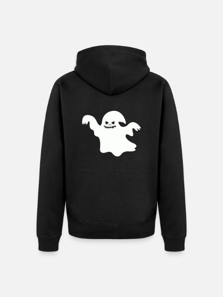 ghost - Unisex Premium Bio Zip Hoodie - Schwarz