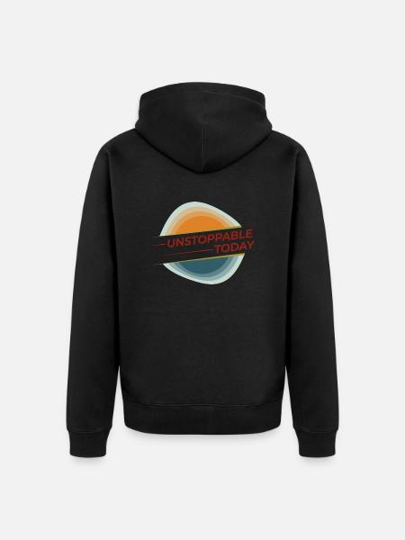Good mood - Unisex Premium Organic Zip Hoodie - black
