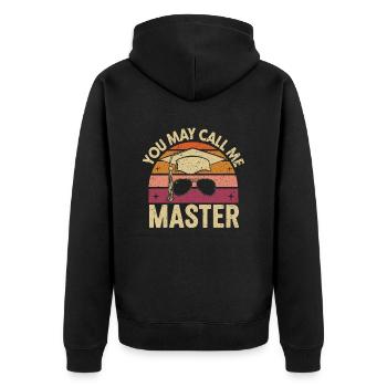 Master Design amusant pour les diplômés - Veste à capuche bio Premium Unisexe - noir - Dos - Nico (187cm)