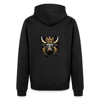 Vache Couronne de vache - Veste à capuche bio Premium Unisexe - noir - Dos - Nico (187cm)