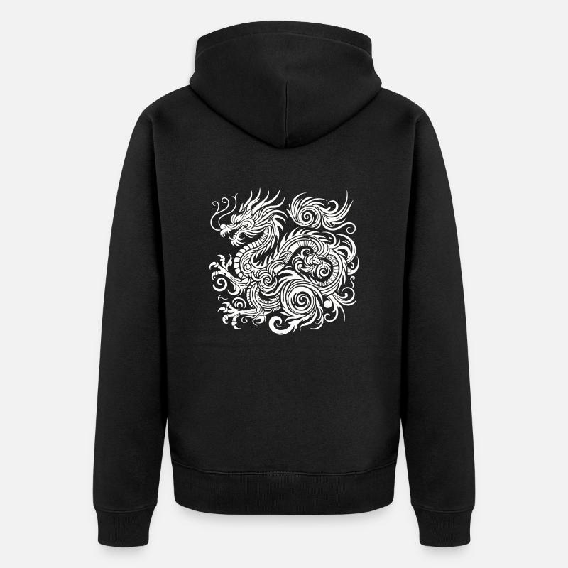 Dragon Chine - Veste à capuche bio Premium Unisexe - noir