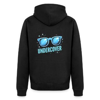 Undercover Costume - Sunglasses Fun - Unisex Premium Organic Zip Hoodie - black - Back - Nico (187cm)