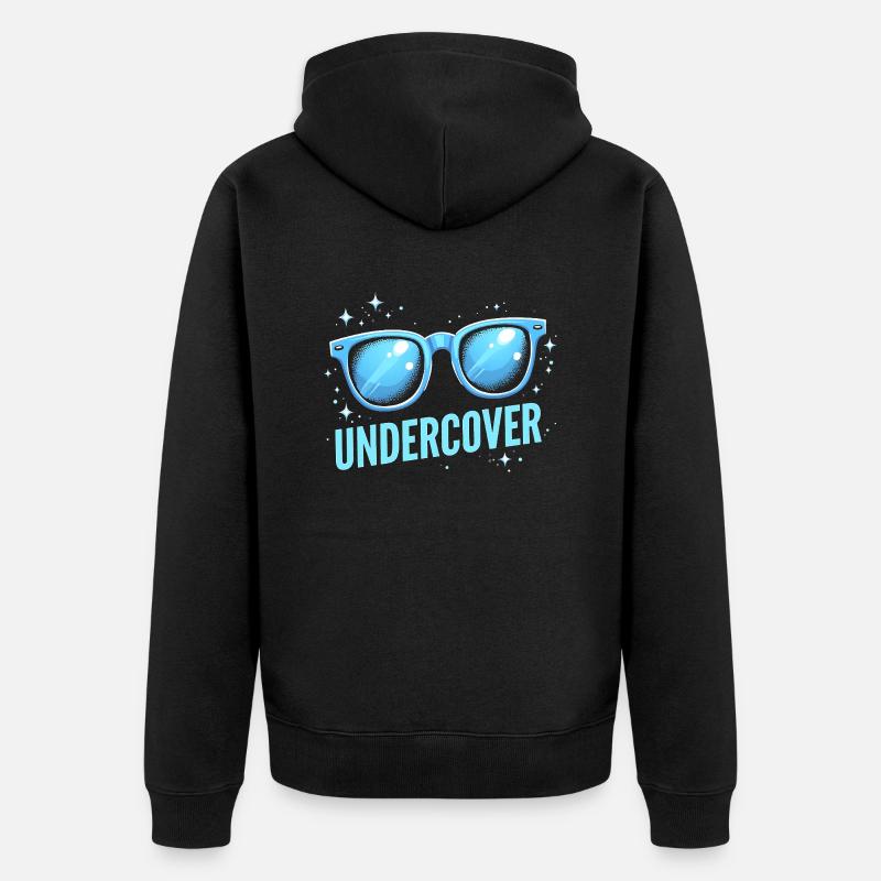 Déguisement Undercover - Sunglasses Fun - Veste à capuche bio Premium Unisexe - noir