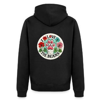 J’adore les haricots - Veste à capuche bio Premium Unisexe - noir - Dos - Nico (187cm)
