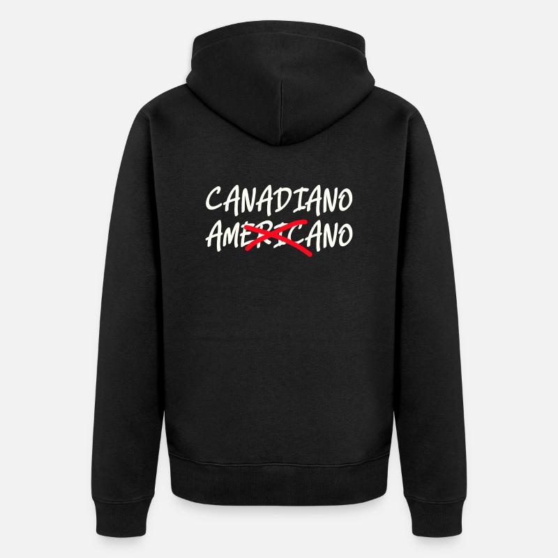 Canadiano - Unisex Premium Bio Zip Hoodie - Schwarz