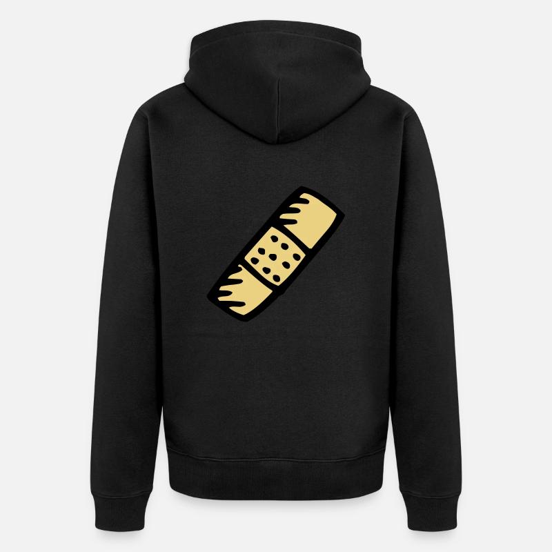 pflaster_2c - Unisex Premium Bio Zip Hoodie - Schwarz
