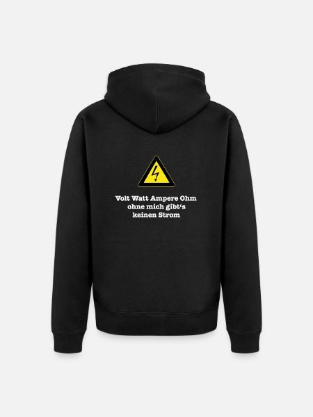 volt_watt - Unisex Premium Bio Zip Hoodie - Schwarz