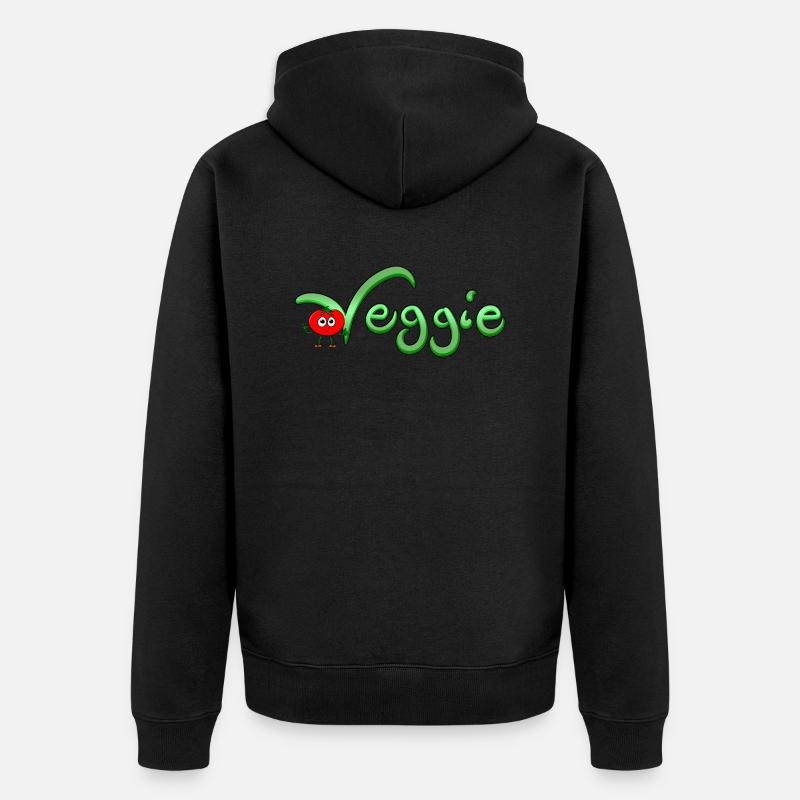 Veggie avec tomate - Veste à capuche bio Premium Unisexe - noir
