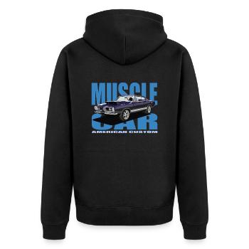 MuscleCar - Veste à capuche bio Premium Unisexe - noir - Dos - Nico (187cm)
