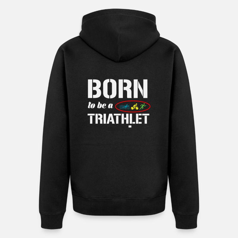 triathlon - Veste à capuche bio Premium Unisexe - noir