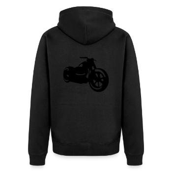 moto tourisme motard 1 - Veste à capuche bio Premium Unisexe - noir - Dos - Nico (187cm)