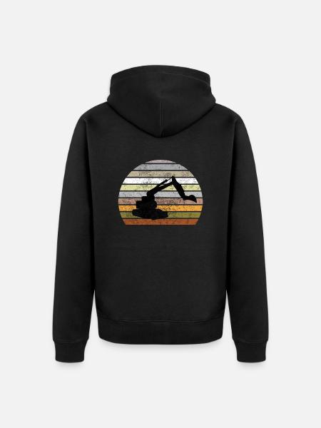 bagger shirt - Unisex Premium Bio Zip Hoodie - Schwarz