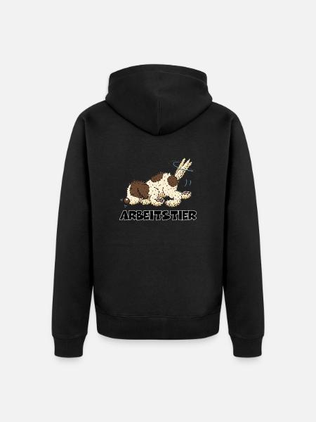 Arbeitstier1 1 - Unisex Premium Bio Zip Hoodie - Schwarz