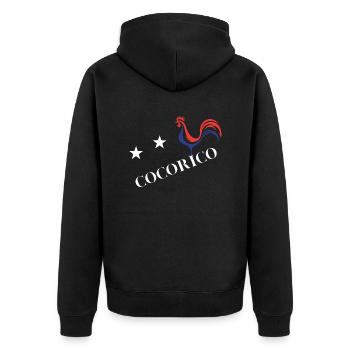 Cocorico - Veste à capuche bio Premium Unisexe - noir - Dos - Nico (187cm)