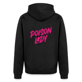 Poison Lady (pink) - Unisex Premium Organic Zip Hoodie - black - Back - Nico (187cm)