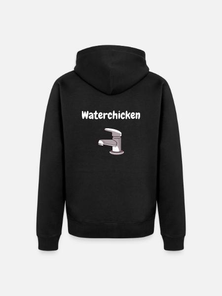 Wasserhahn - Waterchicken - Unisex Premium Bio Zip Hoodie - Schwarz