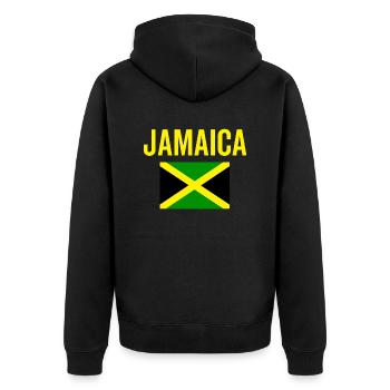 Jamaïque Drapeau jamaïcain - Veste à capuche bio Premium Unisexe - noir - Dos - Nico (187cm)