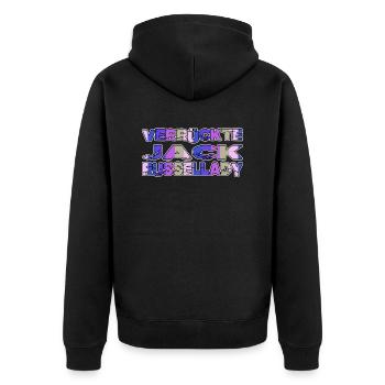 welpe bachhund witzig spruch doggie schäferhund - Unisex Premium Bio Zip Hoodie - Schwarz - Hinten - Nico (187cm)