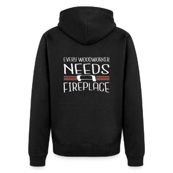aaron carpenter tshirts birthday present hobbyists - Unisex Premium Bio Zip Hoodie - Schwarz - Hinten - Nico (187cm)