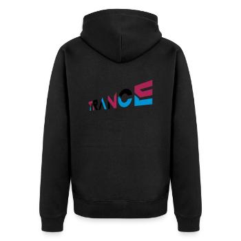 Conception de lettrage Music Trance - Veste à capuche bio Premium Unisexe - noir - Dos - Nico (187cm)