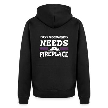sabrina charpentier tshirts bday outils - Veste à capuche bio Premium Unisexe - noir - Dos - Nico (187cm)