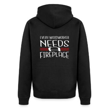 charpentier Citations T-shirts Blagues - Veste à capuche bio Premium Unisexe - noir - Dos - Nico (187cm)