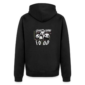 Nourriture - Pandas - Veste à capuche bio Premium Unisexe - noir - Dos - Nico (187cm)