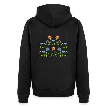 Fleur - Veste à capuche bio Premium Unisexe - noir - Dos - Nico (187cm)