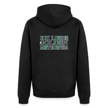 terrier zitat lieblingshund weihnachten boxer - Unisex Premium Bio Zip Hoodie - Schwarz - Hinten - Nico (187cm)