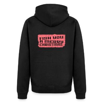 Gift Christmas Vacation Beach Funny Sayings Cute - Unisex Premium Organic Zip Hoodie - black - Back - Nico (187cm)