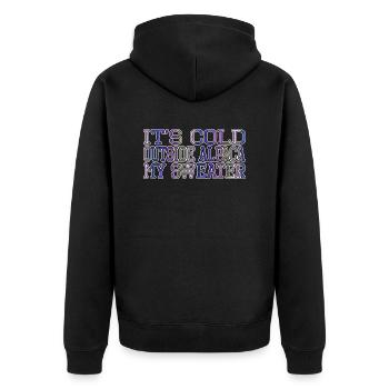 bedroom cool birthday present idea - Unisex Premium Organic Zip Hoodie - black - Back - Nico (187cm)
