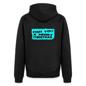 barbe adorable gang pêche pêche pêche poissons dinosaures - Veste à capuche bio Premium Unisexe - noir - Dos - Nico (187cm)