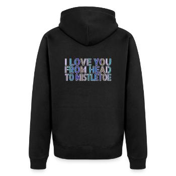 Bedroom Dino Bike Moon Christmas Vacation Joke - Unisex Premium Organic Zip Hoodie - black - Back - Nico (187cm)