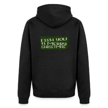 fun fish hook carolina fish under the tree - Unisex Premium Organic Zip Hoodie - black - Back - Nico (187cm)