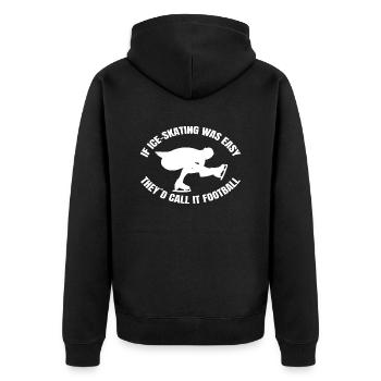Eiskunstlaufen Eislauf Schlittschuh Eiskunstlauf - Unisex Premium Bio Zip Hoodie - Schwarz - Hinten - Nico (187cm)