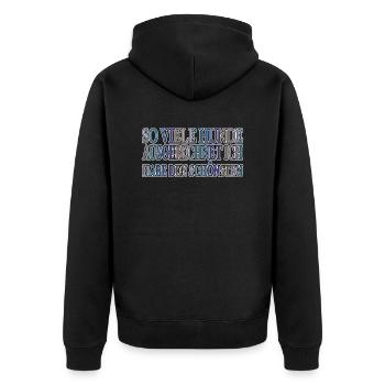 hundehalter geschenkidee welpe geburtstagsgeschenk - Unisex Premium Bio Zip Hoodie - Schwarz - Hinten - Nico (187cm)