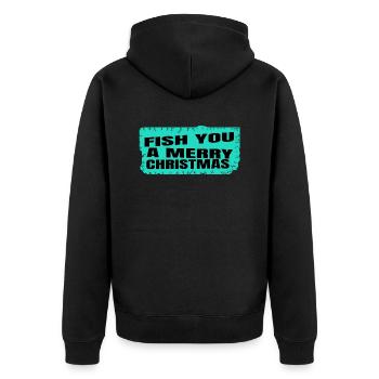 cute quote happy funny funny gym gift idea couples - Unisex Premium Organic Zip Hoodie - black - Back - Nico (187cm)