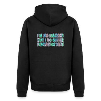 anonyme nous attendre éthique idée cadeau d’anniversaire - Veste à capuche bio Premium Unisexe - noir - Dos - Nico (187cm)