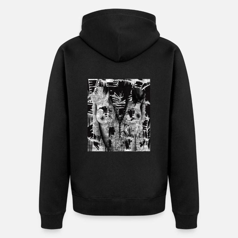 The top less - Veste à capuche bio Premium Unisexe - noir