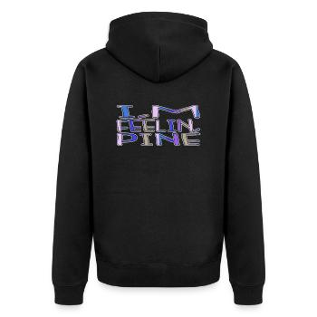 Jokes Bday Christmas Bubaprints Quote - Unisex Premium Organic Zip Hoodie - black - Back - Nico (187cm)
